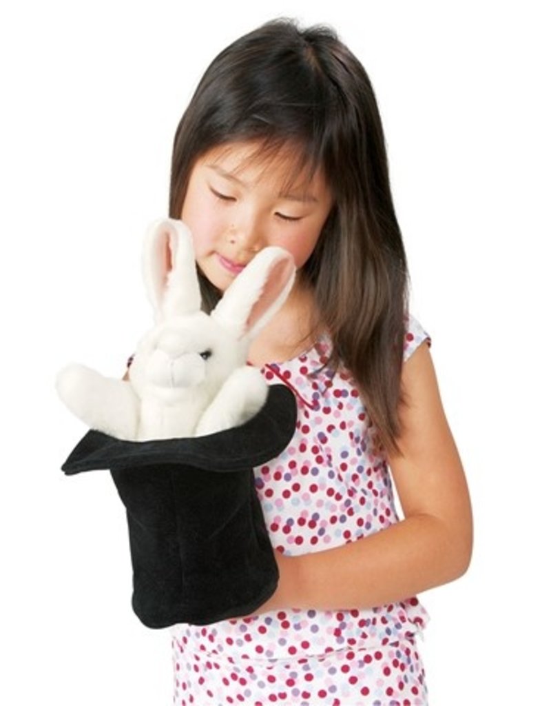 Folkmanis Hand Puppet: Rabbit in Hat