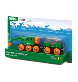 Brio Clever Crane Wagon Train
