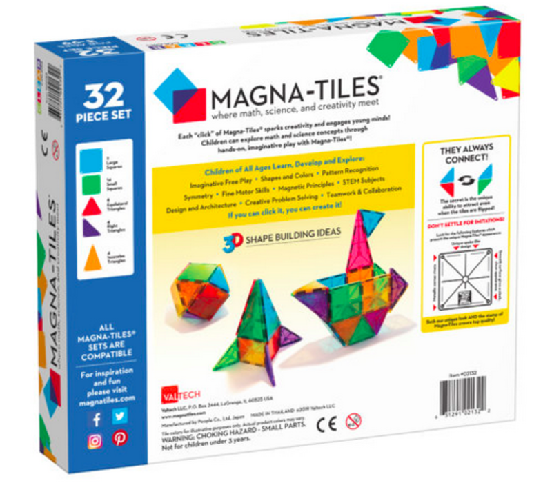 Magnatiles: Clear Colors: 32 pcs