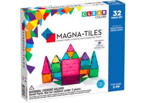 Magnatiles Magnatiles: Clear Colors: 32 pcs