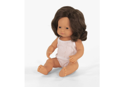 Miniland Baby Doll: Brunette Girl