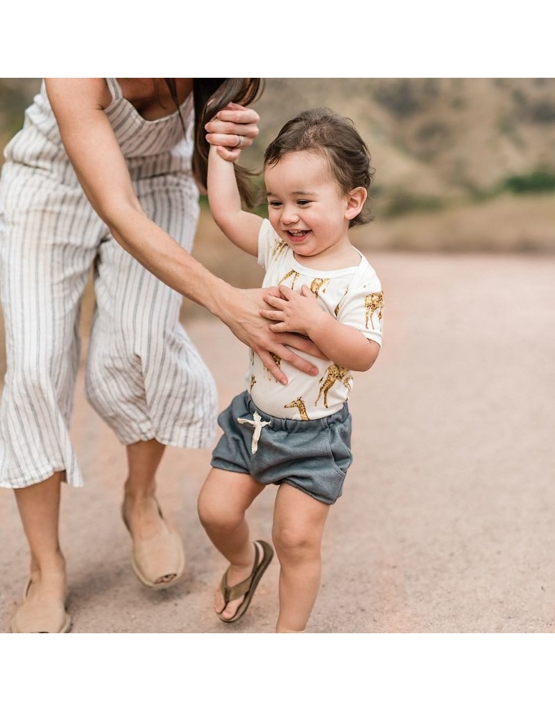 Grey Pinstripe Pocket Bloomer, MILKBARN Kids