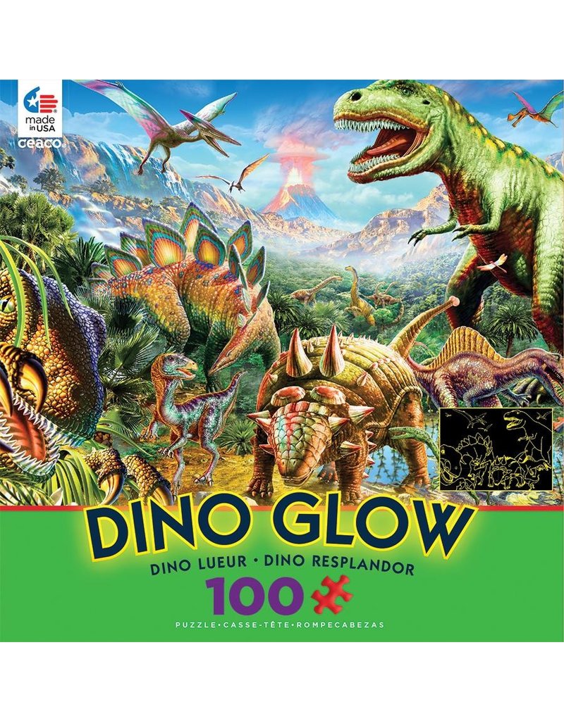 Ceaco 100 Pcs: Glow Puzzle - Dino