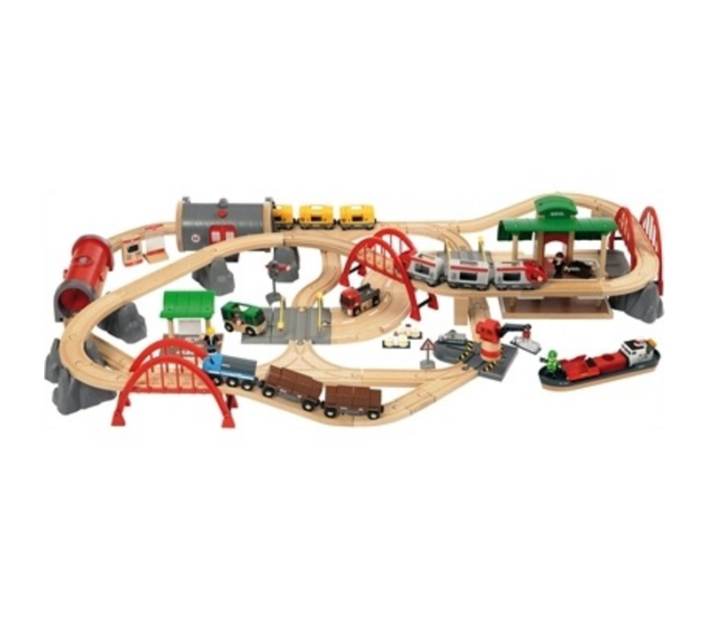 Deluxe Train Railway Set - 87 pcs