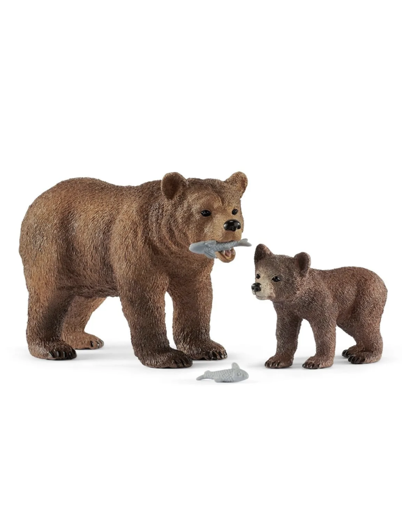 Schleich Grizzly bear mother with cub