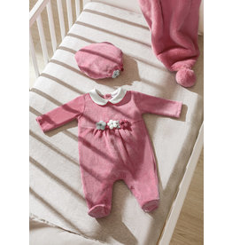 Mayoral F22 Velour Footed Romper