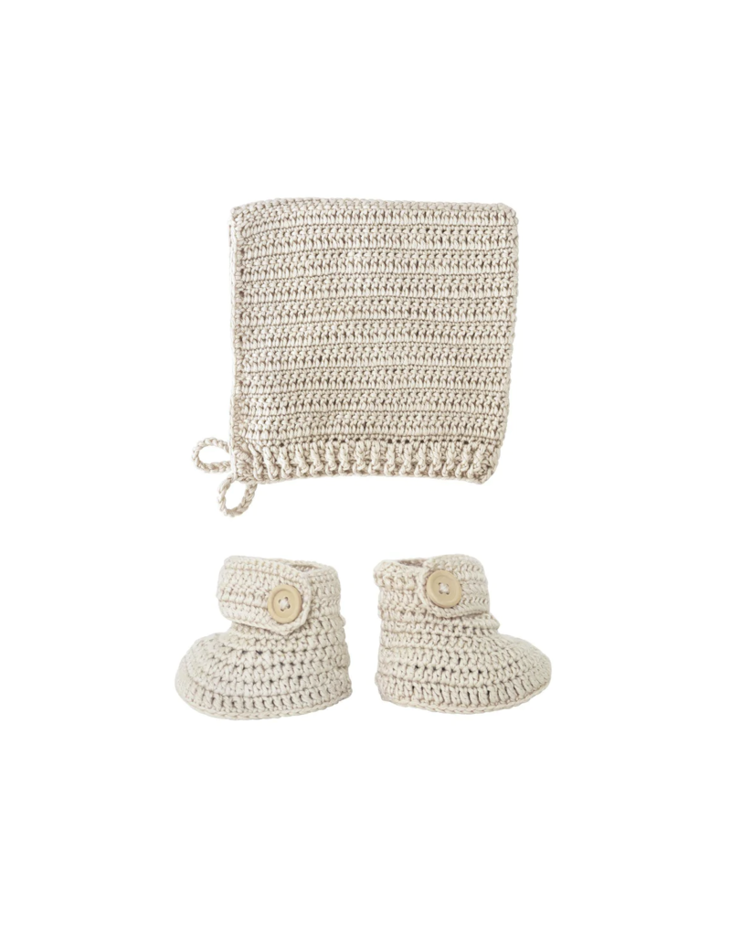 O B Designs Crochet Bonnet & Booties