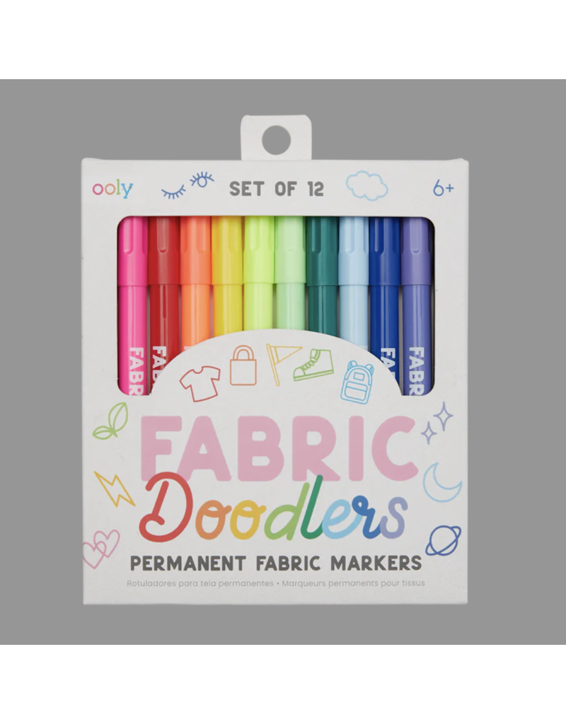 Ooly Fabric Doodlers Marker- 12 pck
