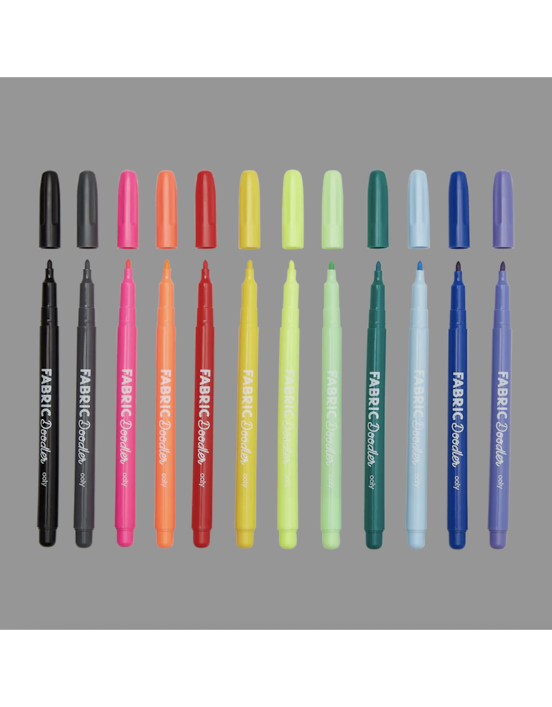 Ooly Fabric Doodlers Markers - Set of 12