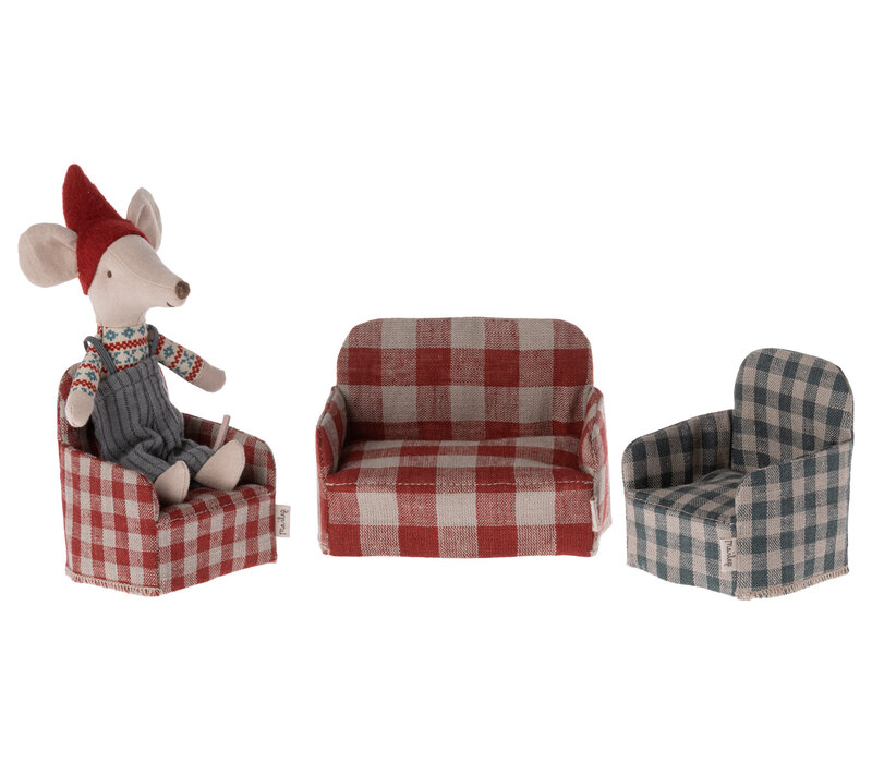 Red Check Mouse Chair