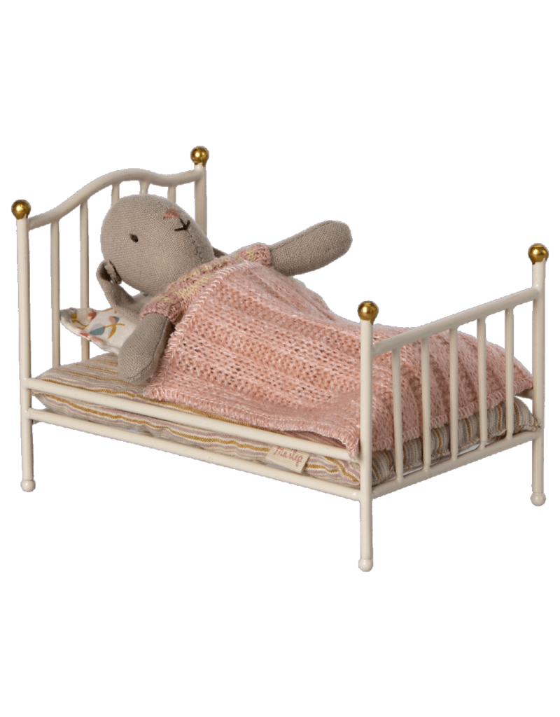 Maileg Mouse Metal Bed, Off White
