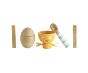 Single Welly Boot Wooden Egg Cup Set 