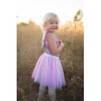 Rainbow Sequins Skirt w/Wings & Wand