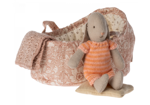 Maileg Micro Bunny/Rabbit in Carry Cot