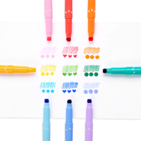 Confetti Stamp Double-Ended Markers - Set of 9