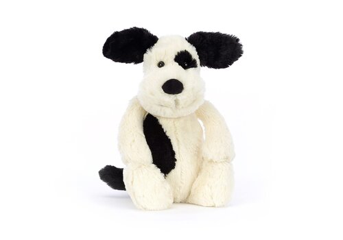 Jellycat Bashful Black & Cream Puppy