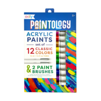 Paintology Acrylic Paints + 2 Brushes