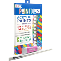 Paintology Acrylic Paints + 2 Brushes