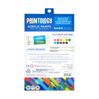 Paintology Acrylic Paints + 2 Brushes
