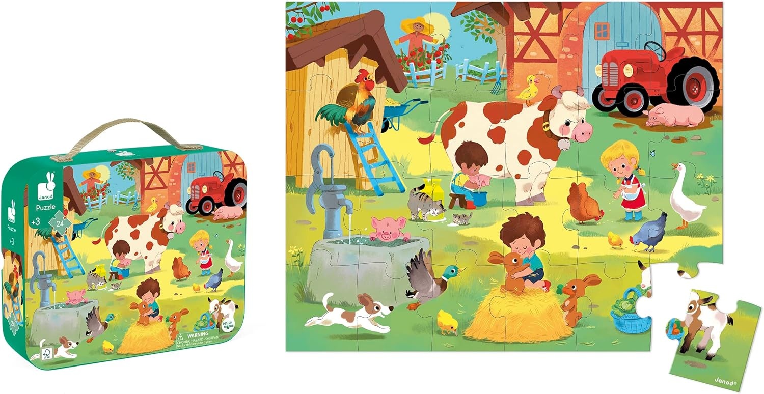 A Day At The Farm Puzzle 24 Pcs Tiddlywinks Toys And Games