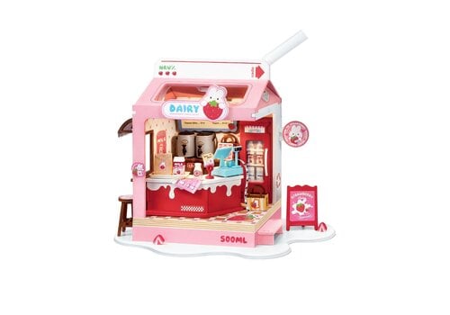 DIY Miniature House Kit: Strawberry Milk Box