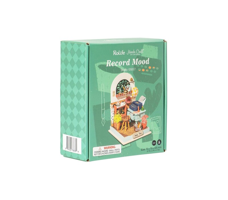 DIY Miniature House Kit: Record Mood