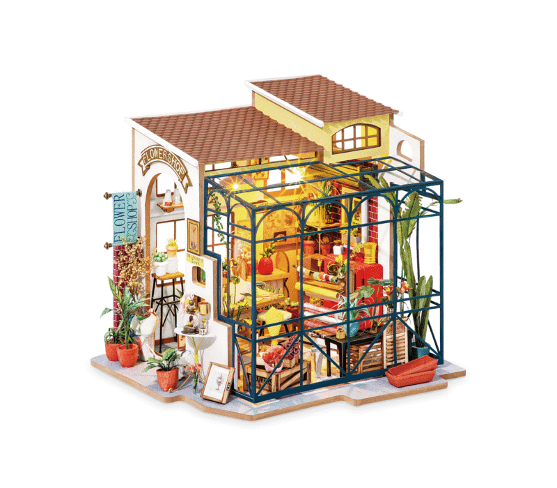 DIY Miniature House Kit: Emily's Flower Shop