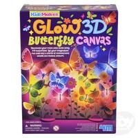 3D Glow Butterfly Canvas