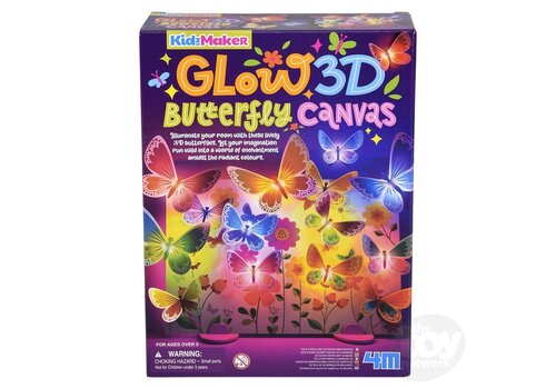 3D Glow Butterfly Canvas