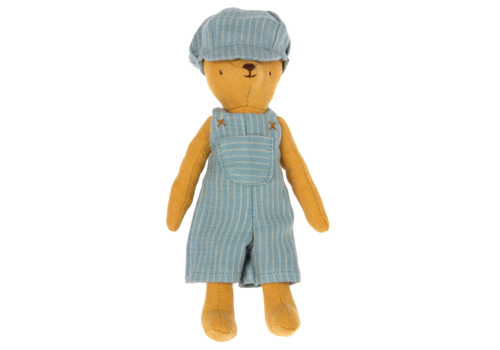 Maileg Teddy Junior w/Overalls & Cap