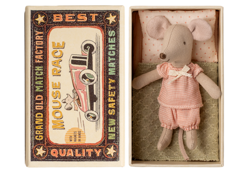 Maileg Little sister mouse, matchbox