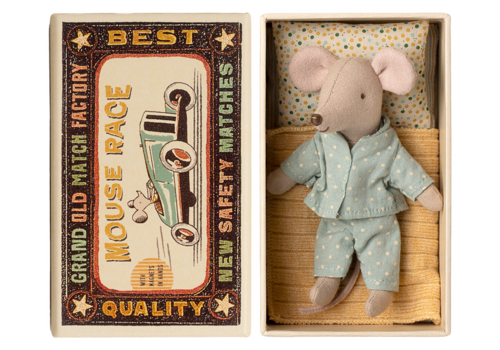 Maileg Little brother mouse, matchbox
