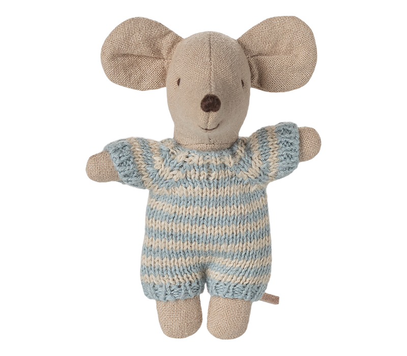 Baby mouse in carry cot: Blue