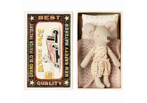 Maileg Little sister mouse, matchbox