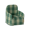 Maileg Mouse Folding Chair: Green Check
