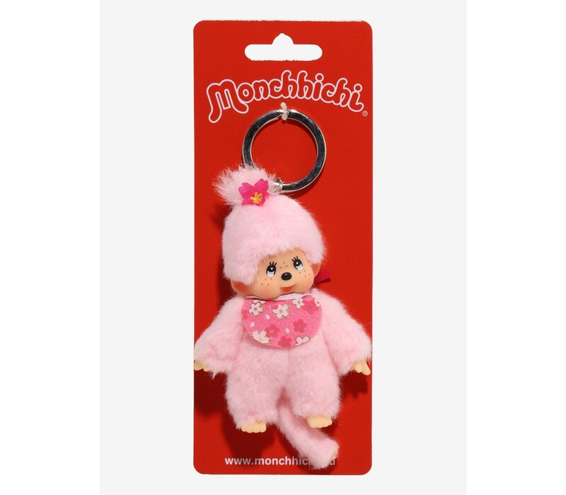 Monchhichi Cherry Blossom Keychain