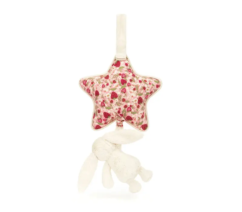 Blossom Cream Bunny 'Berry' Musical Pull