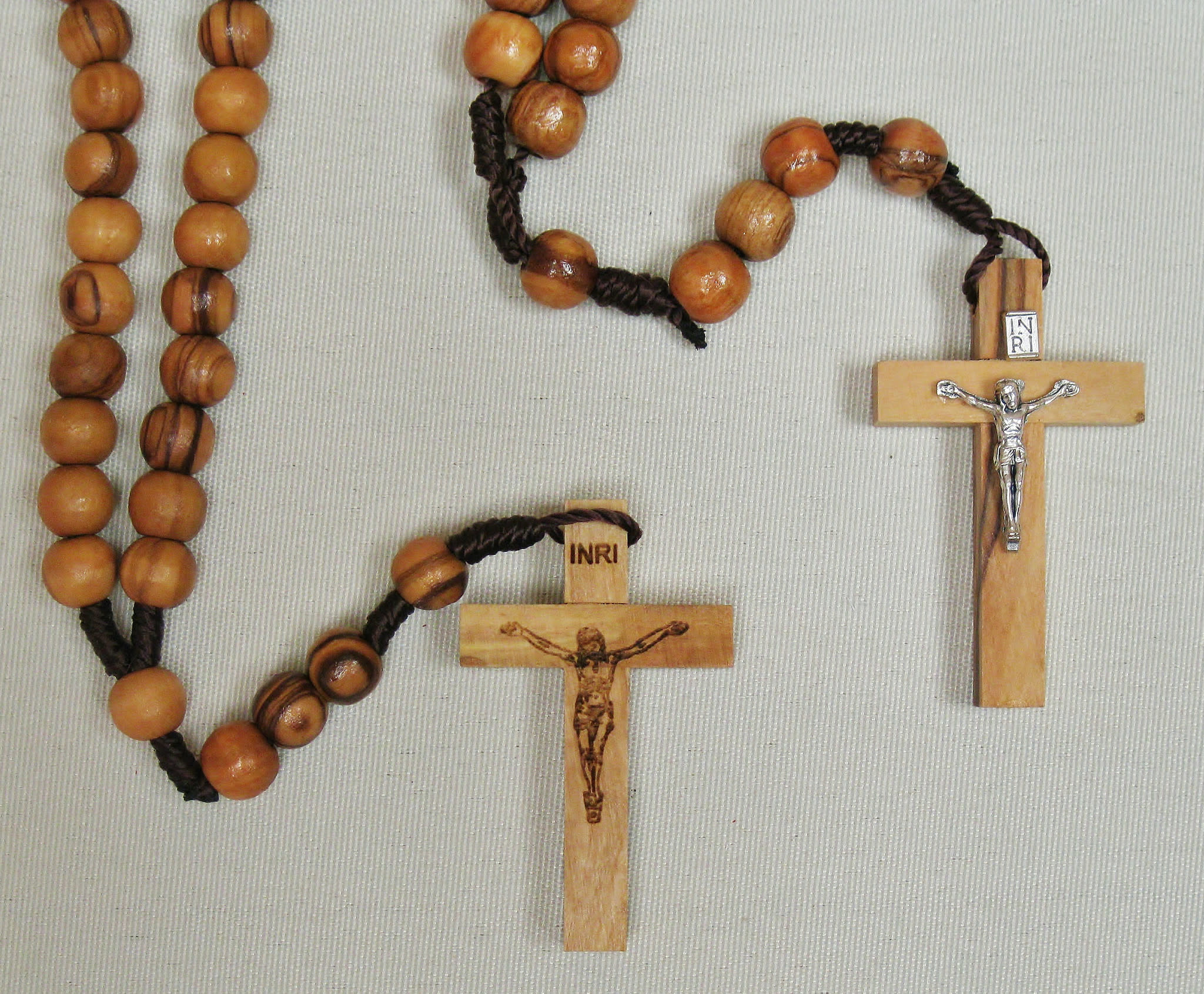 Olive Wood Rope Rosary