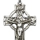 SS Celtic Crucifix / 18" Curb Chain