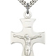 SS Celtic Crucifix Polished / 24" Curb Chain