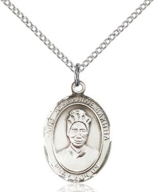 SS St. Josephine Bakhita Oval Medal / 18" Curb Chain
