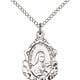 SS St. Teresa of the Child Jesus Medal / 18" Sterling Curb Chain