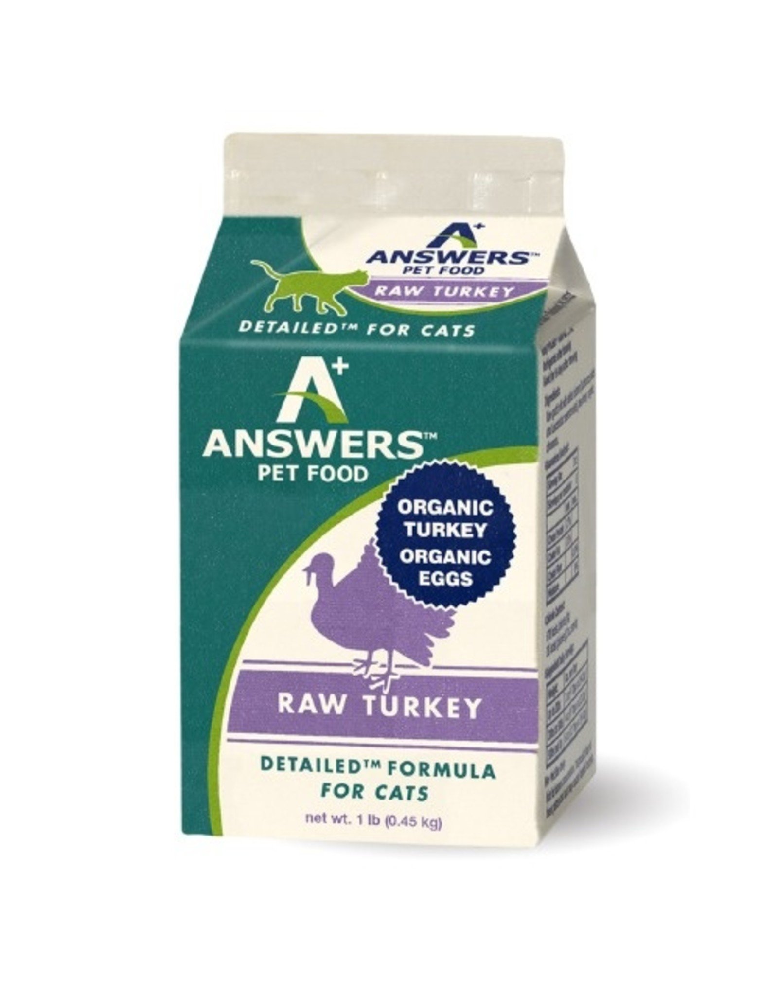 Answers Pet Food Answers Pet Food Cat Detailed Turkey 1lb