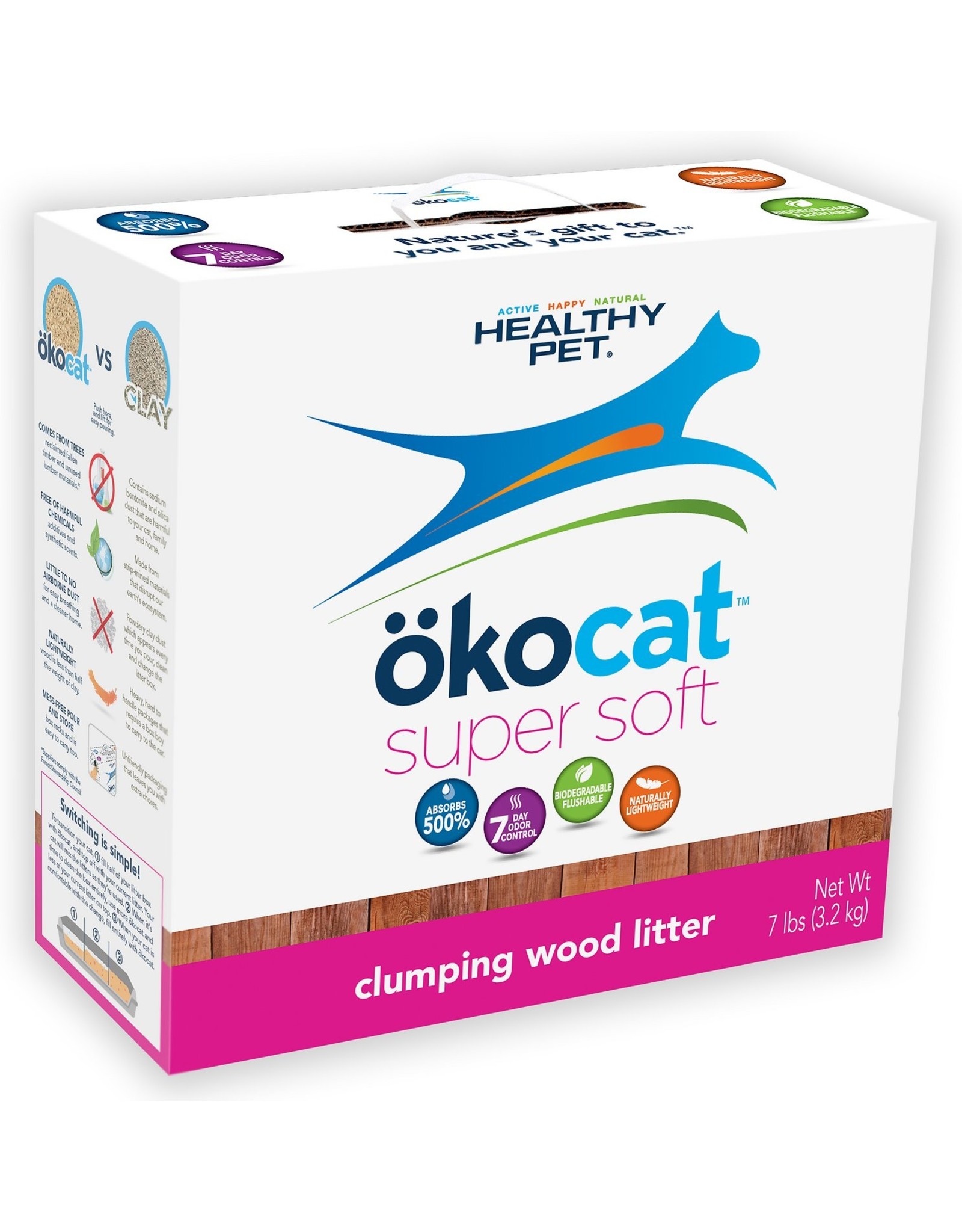 Healthy Pet Healthy Pet okocat Super Soft Clumping Wood Litter