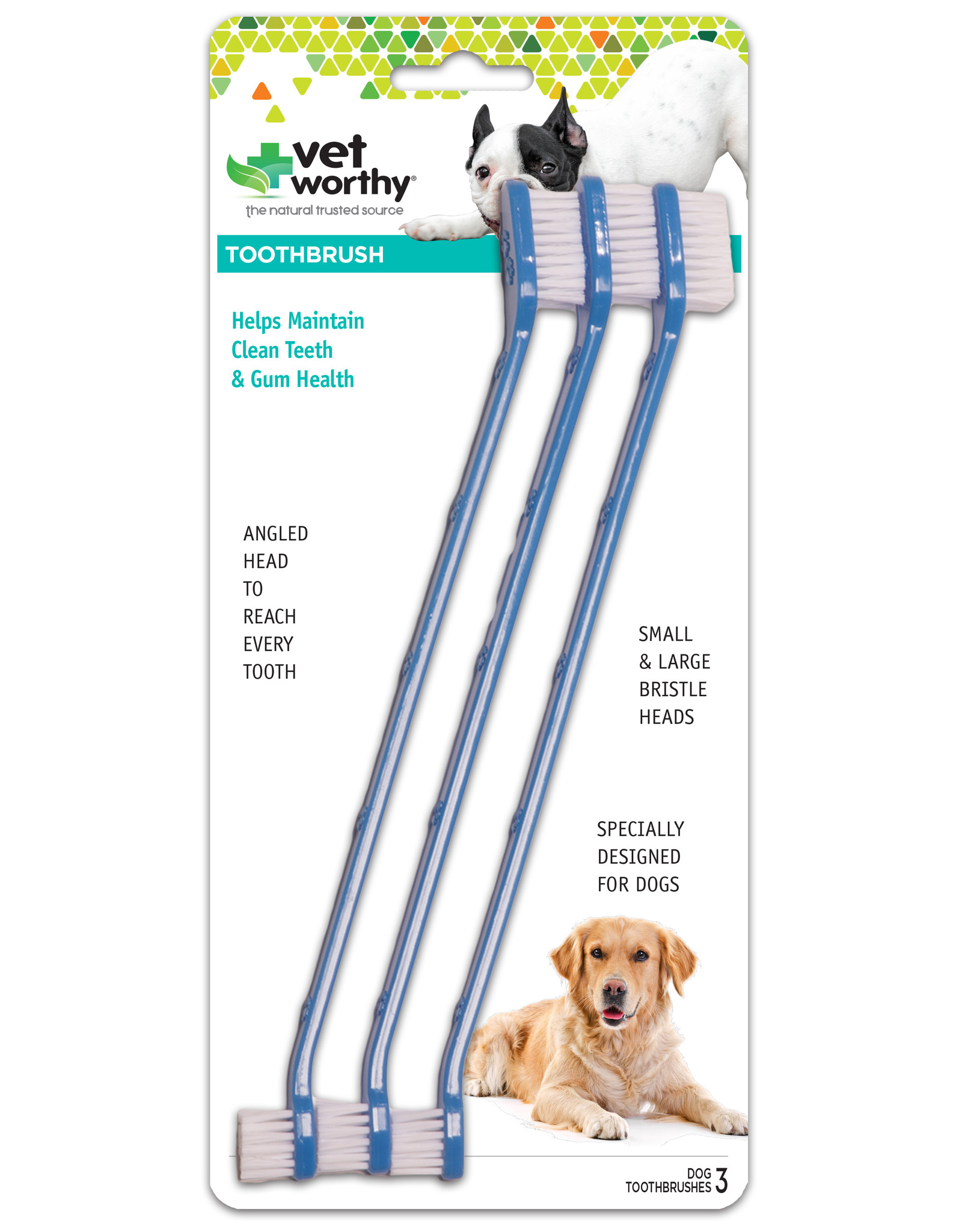 Vet Worthy Pet Toothbrushes 3 pack