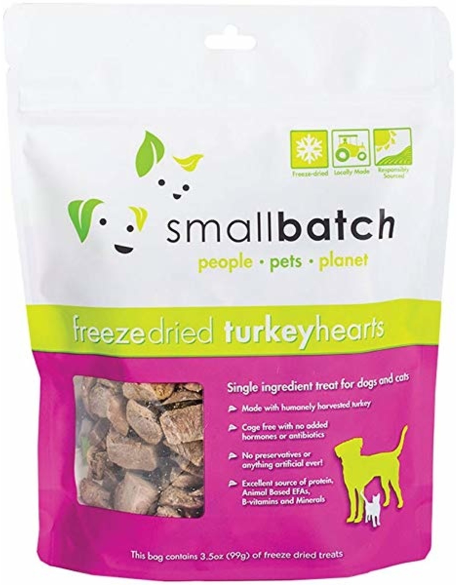 SmallBatch Pets SmallBatch Freeze Dried Turkey Heart 3.5oz