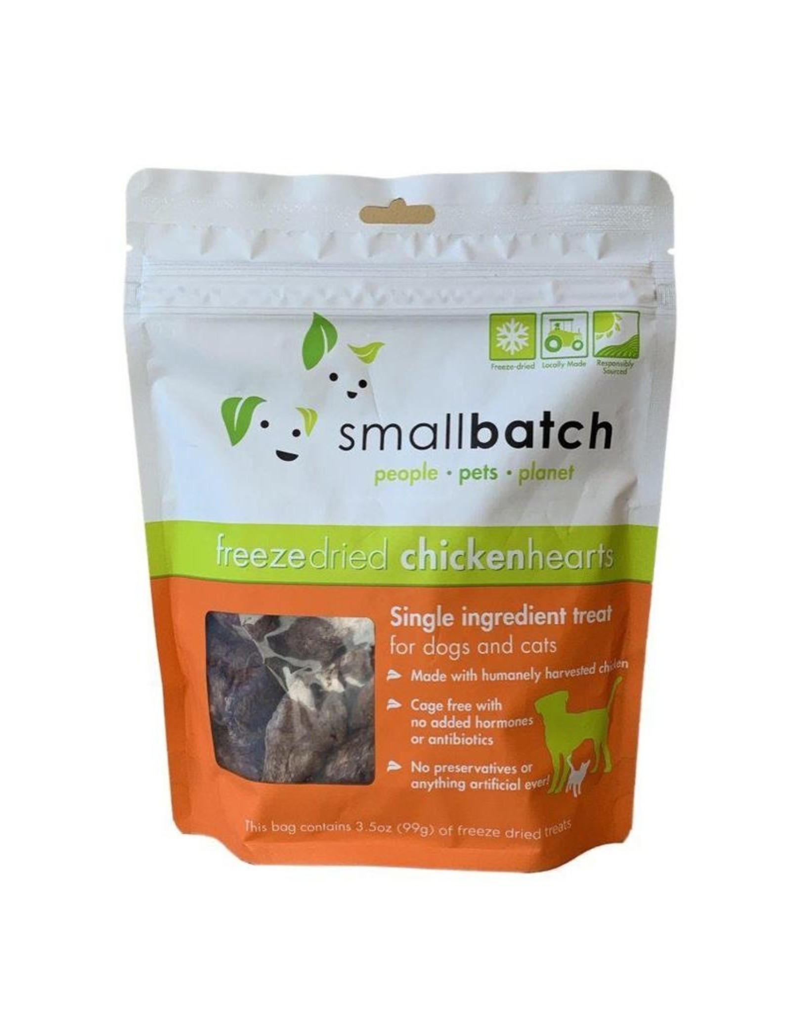 SmallBatch Pets SmallBatch Freeze Dried Chicken Heart 3.5oz