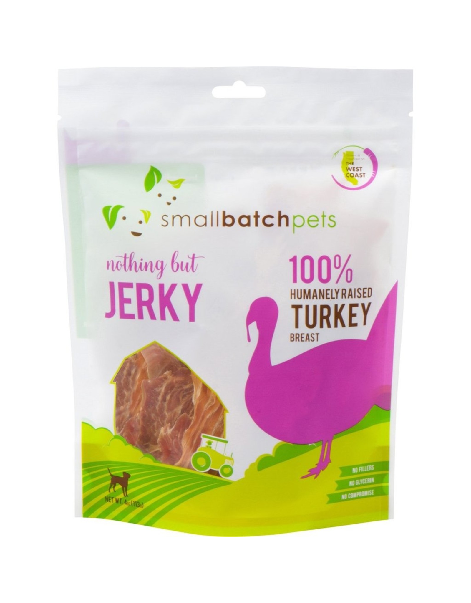 SmallBatch Pets Small Batch Pets Turkey Jerky 4oz