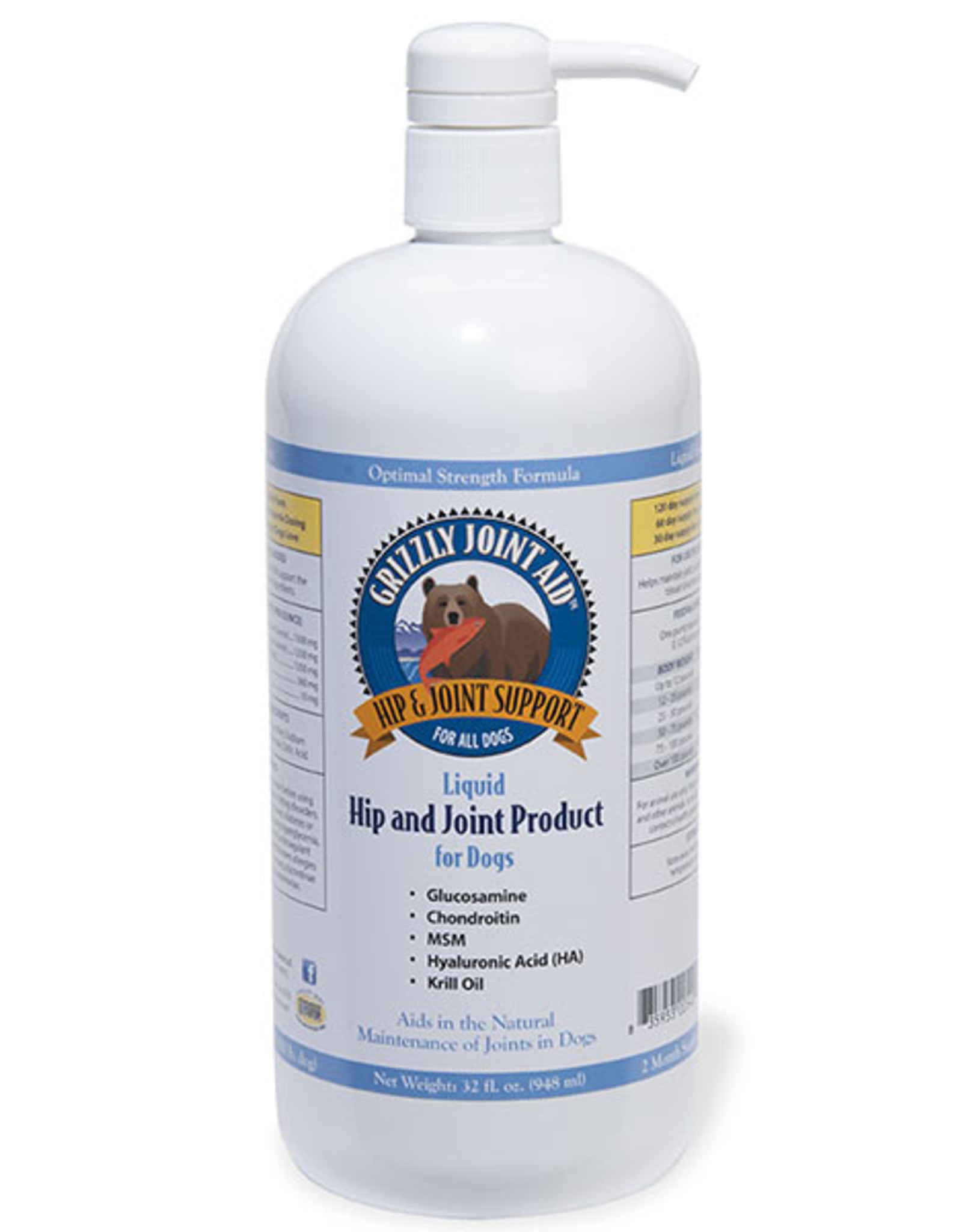 Grizzly Pet Products Grizzly Dog Hip and Joint Liquid 32oz