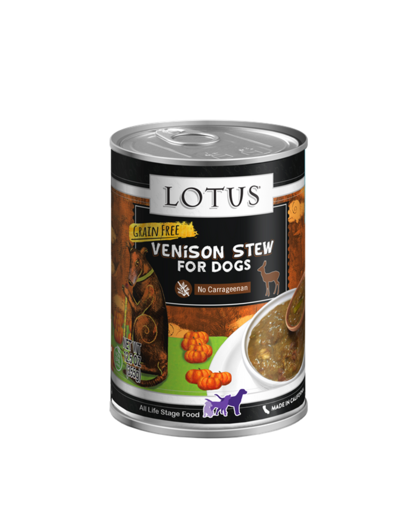 Lotus Pet Food Lotus Dog Venison Stew 12.5oz